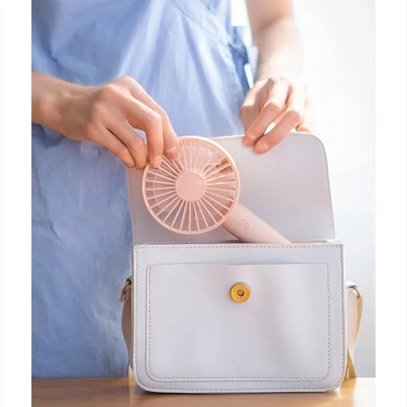 Mini Ventilador Recargable USB Portátil | Silencioso, de Mano y Escritorio, Ideal para Oficina, Viajes y Exterior